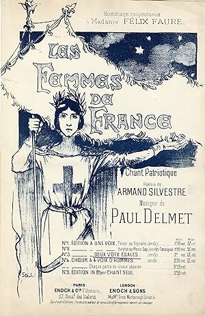 "LES FEMMES DE FRANCE" Poésie de Armand SILVESTRE / Musique de Paul DELMET / Partition originale ...