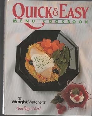 Seller image for WEIGHT WATCHERS QUICK AND EASY MENU COOKBOOK for sale by The Reading Well Bookstore