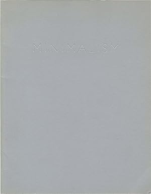 Bild des Verkufers fr Minimalism (First Edition) zum Verkauf von Royal Books, Inc., ABAA