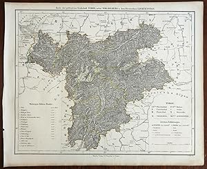 Tyrol Lichtenstein Voralberg Austria Hapsburg Empire 1850's Flemming Map