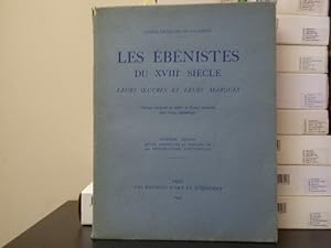 Bild des Verkufers fr Les bnistes du XVIIIe sicle. Leurs oeuvres et leurs marques. Ouvrage contenant un millier de Notices prsentes dans l'ordre alphabtique. Volume de texte + album de planches. zum Verkauf von Tir  Part