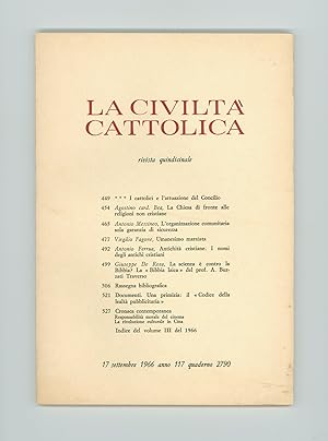 La Civilta Cattolica, September 1966, Theological Journal of the Catholic Church, Second VaticanT...