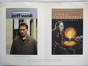 Imagen del vendedor de Jeff Wall / Jorg Immendorff Kunstmuseum Wolfsburg 1996 Exhibition invite postcard a la venta por ANARTIST