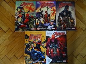 Image du vendeur pour Uncanny Avengers - 5 Volumes. 1. Lost Future, 2. The Man Who Fell to Earth, 3. Civil War II, 4. Red Skull, 5. Stars and Garters. mis en vente par Antiquariat Buchseite