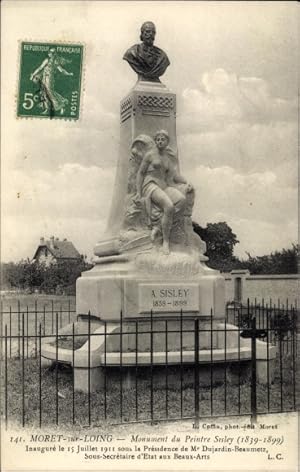 Imagen del vendedor de Ansichtskarte / Postkarte Moret sur Loing Seine et Marne, Monument du Peintre A. Sisley a la venta por akpool GmbH