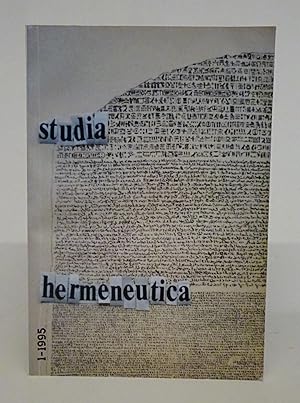 Seller image for Studia Hermeneutica, Bd. 1, Heft 1. for sale by Der Buchfreund