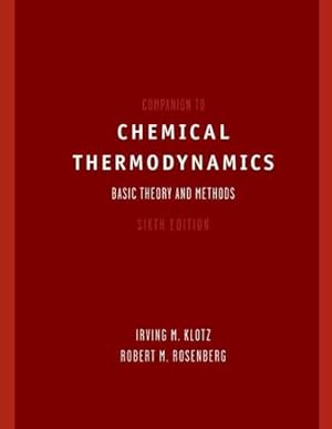 Immagine del venditore per Companion to Chemical Thermodynamics venduto da GreatBookPricesUK