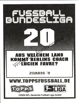 Lucien Favre Autogrammkarte Hertha BSC Berlin 2008-09 Original Signiert 