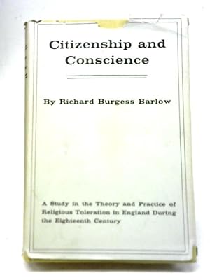 Image du vendeur pour Citizenship and Conscience mis en vente par World of Rare Books