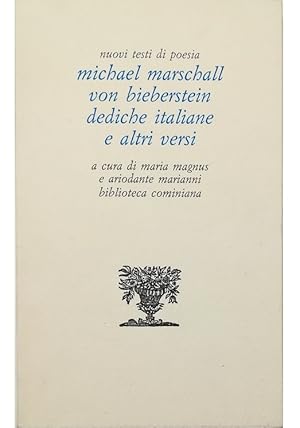 Seller image for Dediche italiane e altri versi for sale by Libreria Tara