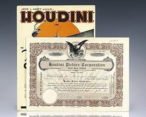 Harry Houdini Signed Houdini Picture Corporation Stock Certificate.