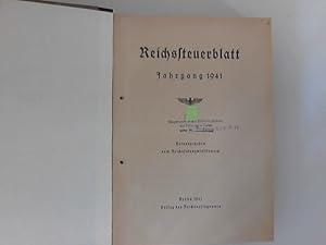 Reichssteuerblatt Jahrgang 1941: Der Jahrgang 1941 besteht aus 109 Nummern