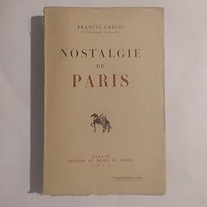 Seller image for NOSTALGIE DE PARIS for sale by LIBRERIA CLIO