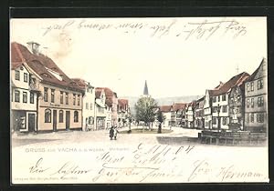 Ansichtskarte Vacha a. d. Werra, Marktplatz mit Apotheke