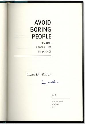 Avoid Boring People. (Lessons from a Life in Science). [Avoid Boring Other People].