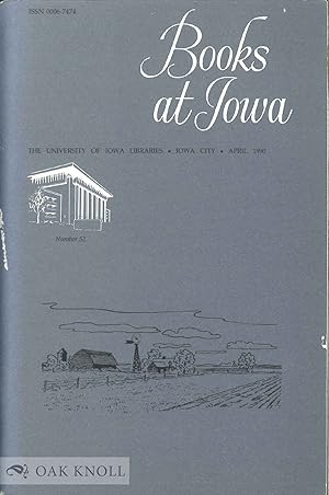 Imagen del vendedor de BOOKS AT IOWA. NUMBER 52. APRIL 1990 a la venta por Oak Knoll Books, ABAA, ILAB