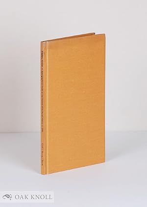 Image du vendeur pour DALLAS, TEXAS, A BIBLIOGRAPHICAL GUIDE TO THE SOURCES OF ITS SOCIAL HISTORY TO 1930 mis en vente par Oak Knoll Books, ABAA, ILAB