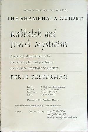 Bild des Verkufers fr The Shambhala guide to Kabbalah and jewish mysticism zum Verkauf von Librodifaccia