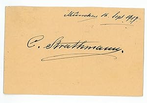 Seller image for Autograph signature. for sale by Antiquariat INLIBRIS Gilhofer Nfg. GmbH