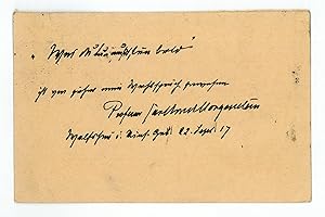 Bild des Verkufers fr Autograph quotation signed. zum Verkauf von Antiquariat INLIBRIS Gilhofer Nfg. GmbH