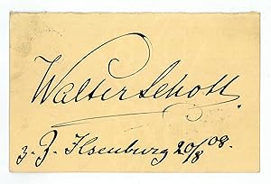 Bild des Verkufers fr Autograph signature. zum Verkauf von Antiquariat INLIBRIS Gilhofer Nfg. GmbH