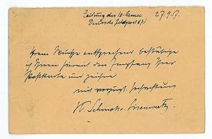 Seller image for Autograph quotation signed. for sale by Antiquariat INLIBRIS Gilhofer Nfg. GmbH