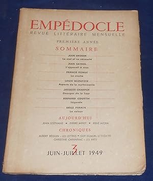 Image du vendeur pour Empdocle n3 mis en vente par Librairie Sedon