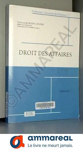 Image du vendeur pour Droit des affaires mis en vente par Ammareal