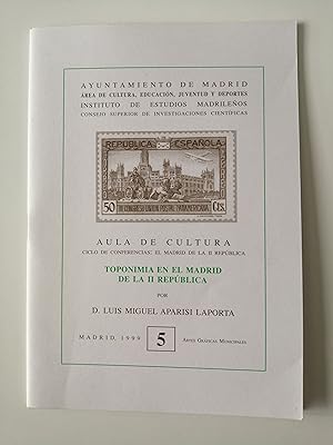 Toponimia en el Madrid de la II República [folleto]