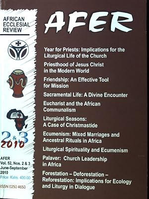 Imagen del vendedor de Year for Priests: Implications for the Liturgical Life of the Church. - in: AFER AFER; Vol 52, Nos. 2&3; a la venta por books4less (Versandantiquariat Petra Gros GmbH & Co. KG)