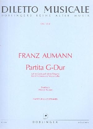 Bild des Verkufers fr Partita G-Dur fr 4 Violinen und Violoncello Partitur und Stimmen zum Verkauf von moluna
