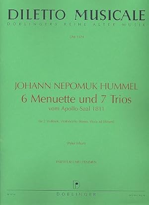 Seller image for 6 Menuette und Trios vom Apollosaal 1811 fr 2 Violinen und Violoncello (Viola ad lib.) Partitur und Stimmen for sale by moluna