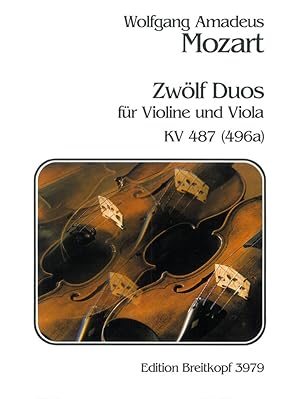 Bild des Verkufers fr 12 Duette KV487 fr Violine und Viola, Spielpartitur zum Verkauf von moluna