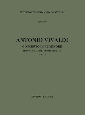 Seller image for Concerto re minore F.II:2 per viola d\'amore e archi partitura for sale by moluna