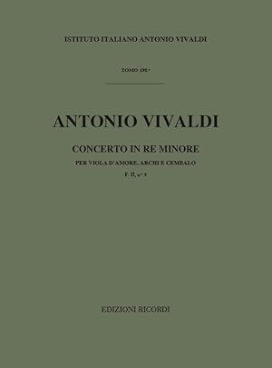 Seller image for Concerto re minore F.II:4 per viola d\'amore e archi partitura for sale by moluna