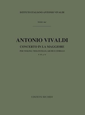 Seller image for Concerto in la maggiore F.VI:6 f ¼r Violine, Violoncello, Streicher und Cembalo, Streicher for sale by moluna