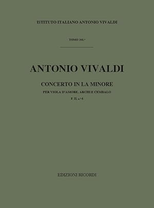 Seller image for Concerto la minore F.II:6 per viola d\'amore, archi e bc Partitur for sale by moluna