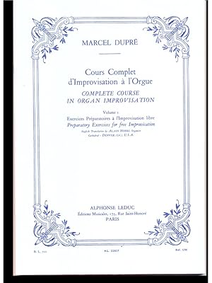 Seller image for Cours complet d\ improvisation  l\ orgue vol.1 (exercices prepara- toires a l\ improvisation libre) for sale by moluna