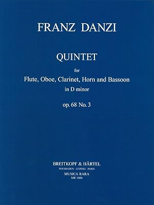 Bild des Verkufers fr Quintett d-Moll op.68,3 fr Floete, Oboe, Klarinette, Horn und Fagott Stimmen zum Verkauf von moluna