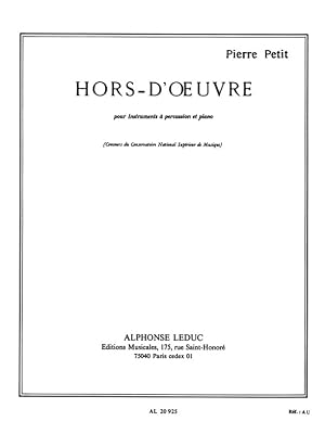Bild des Verk�ufers f�r HORS-D\ OEUVRE POUR INSTRUMENTS A PERCUSSION ET PIANO zum Verkauf von moluna