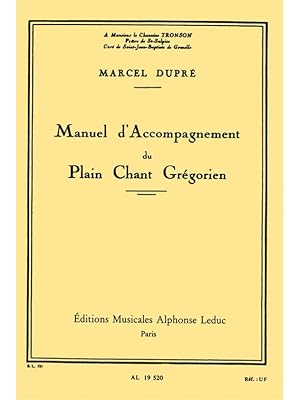 Seller image for Manuel d\ accompagnement du plain chant grgorien for sale by moluna