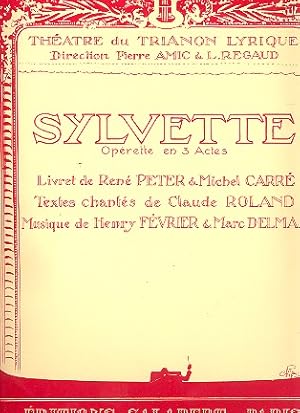 Sylvette réduction chant et piano