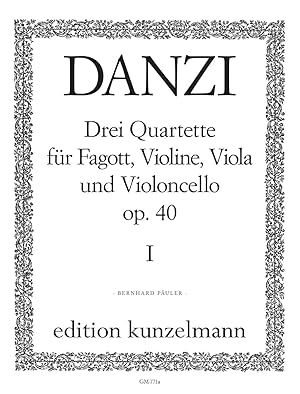 Bild des Verkufers fr Quartett C-Dur op.40,1 fr Fagott und Streichtrio Stimmen zum Verkauf von moluna