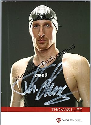 Original Autogramm Thomas Lurz Weltmeister Schwimmen /// Autogramm Autograph signiert signed signee