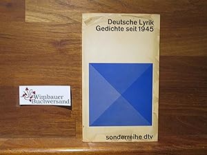 Imagen del vendedor de Deutsche Lyrik : Gedichte seit 1945. hrsg. von Horst Bingel / dtv ; 20 a la venta por Antiquariat im Kaiserviertel | Wimbauer Buchversand