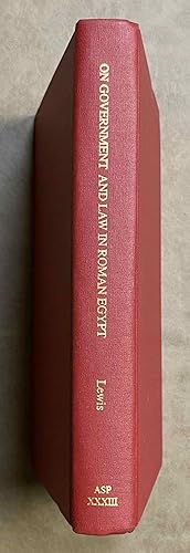 Immagine del venditore per On government and law in Roman Egypt. Collected papers of Naphtali Lewis venduto da Meretseger Books