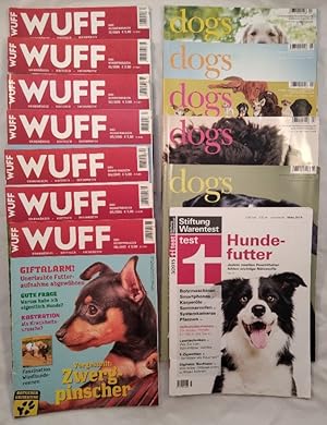 Konvolut von 13 Zeitschriften [13 Hefte] Hundehaltung. dogs und Wuff