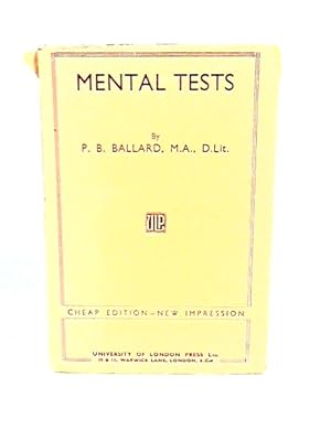 Imagen del vendedor de Mental Tests a la venta por World of Rare Books