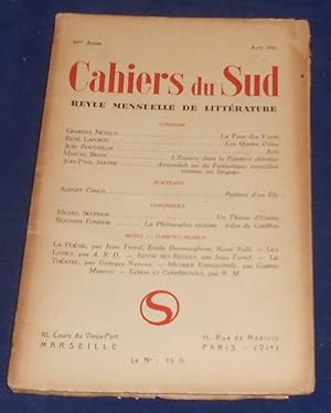 Seller image for Les Cahiers du Sud n255 for sale by Librairie Sedon
