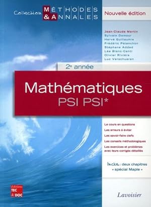 Bild des Verkufers fr Mathmatiques, 2e anne PSI, PSI* zum Verkauf von Chapitre.com : livres et presse ancienne